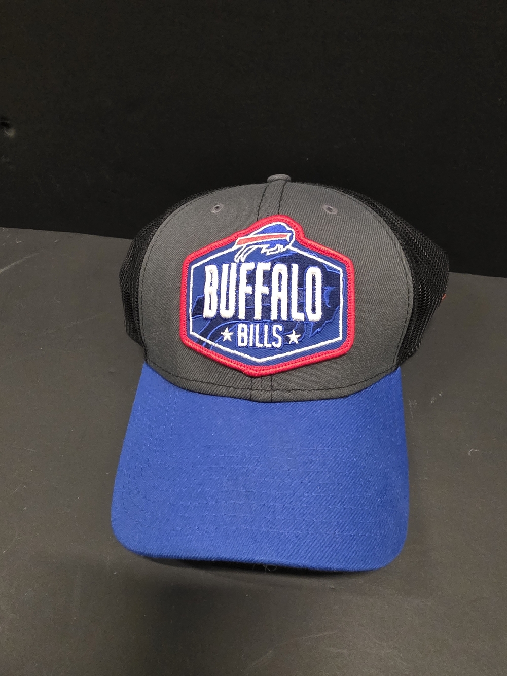 Buffalo Bills Trucker Hat in Blue, Gray, Black